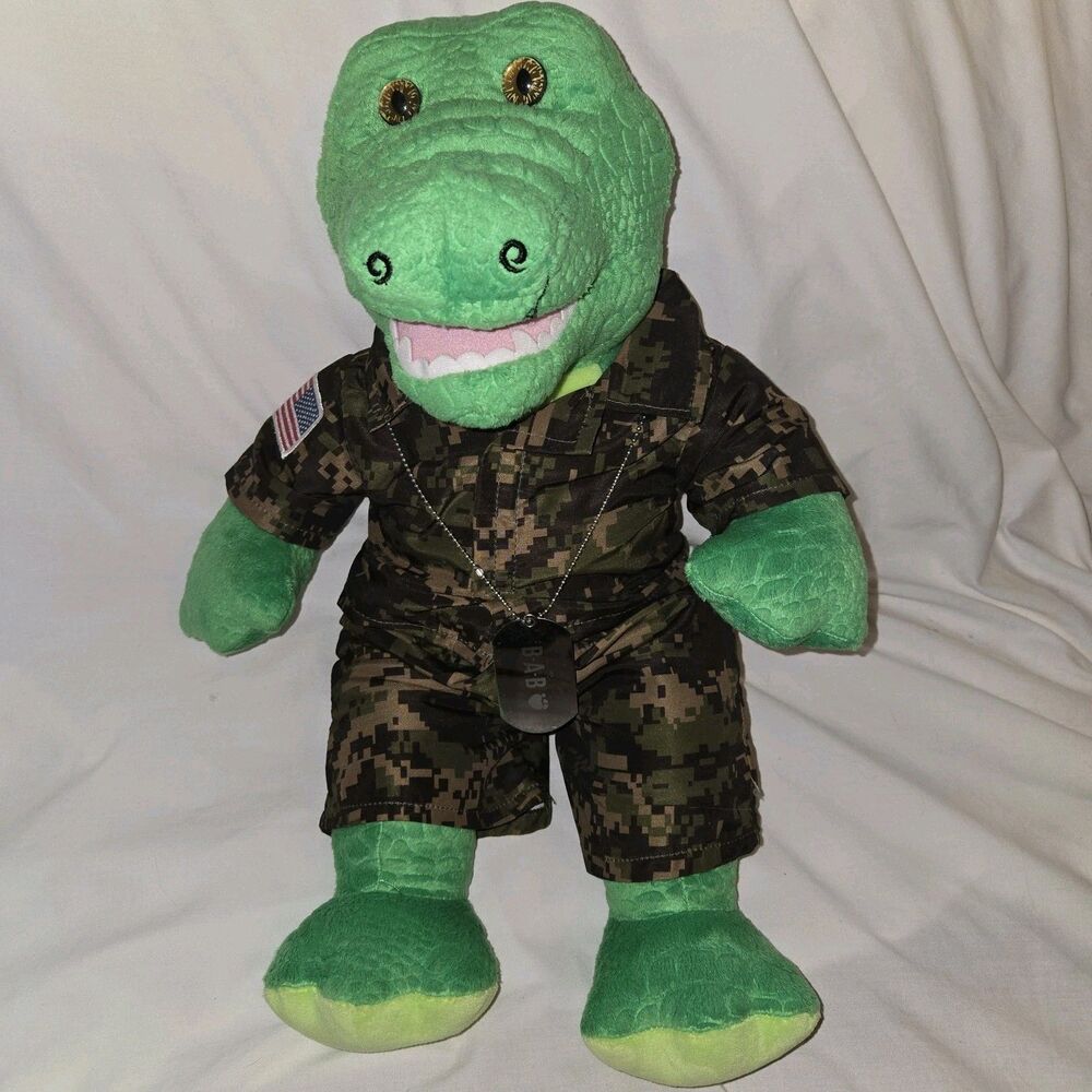 Build-A-Bear Workshop Alligator Crocodile 17" Plush Stuffed Animal Toy Camo